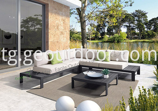 aluminium garden modular seating set